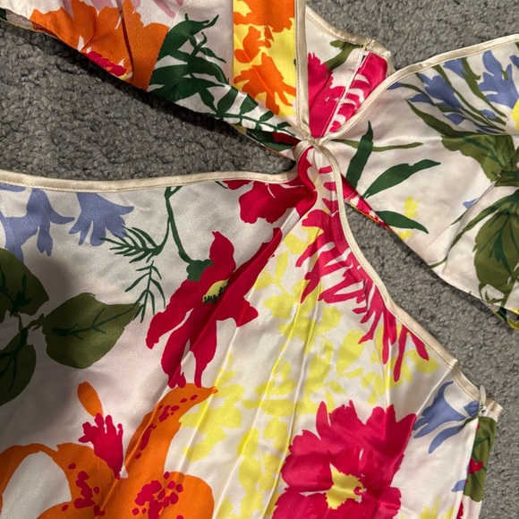 Reformation New Poppies Silk Maxi Dress Size 8 - Picture 13 of 16